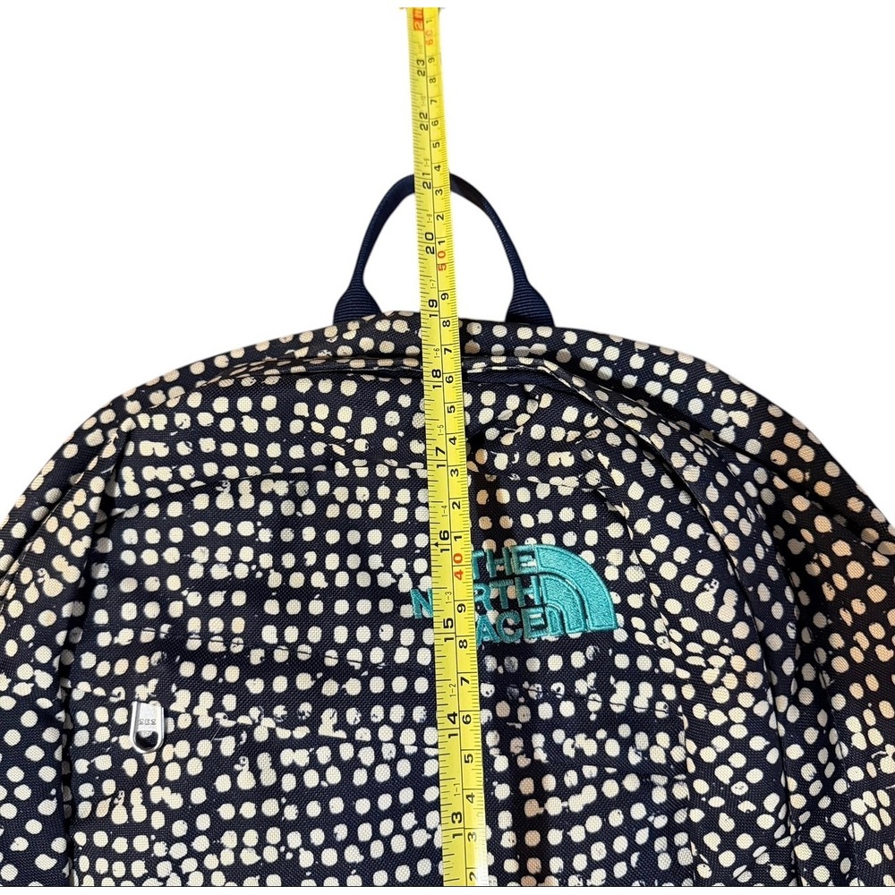 The North Face Wise Guy Backpack Navy White Polka Dot School Travel Bag - Picture 11 of 12